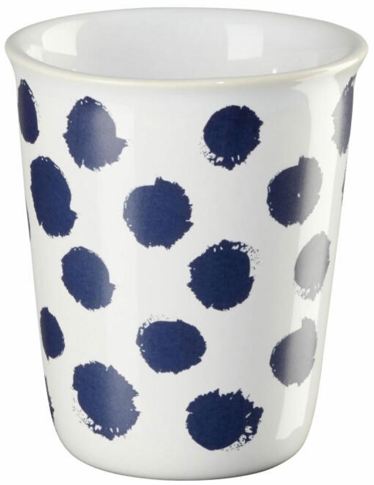 ASA Selection Becher Espresso Dark Blue Spots, Espressobecher, Kaffeetasse, Tasse, Steinzeug, Weiß Glänzend, 100 ml, 44012214 Bild 1