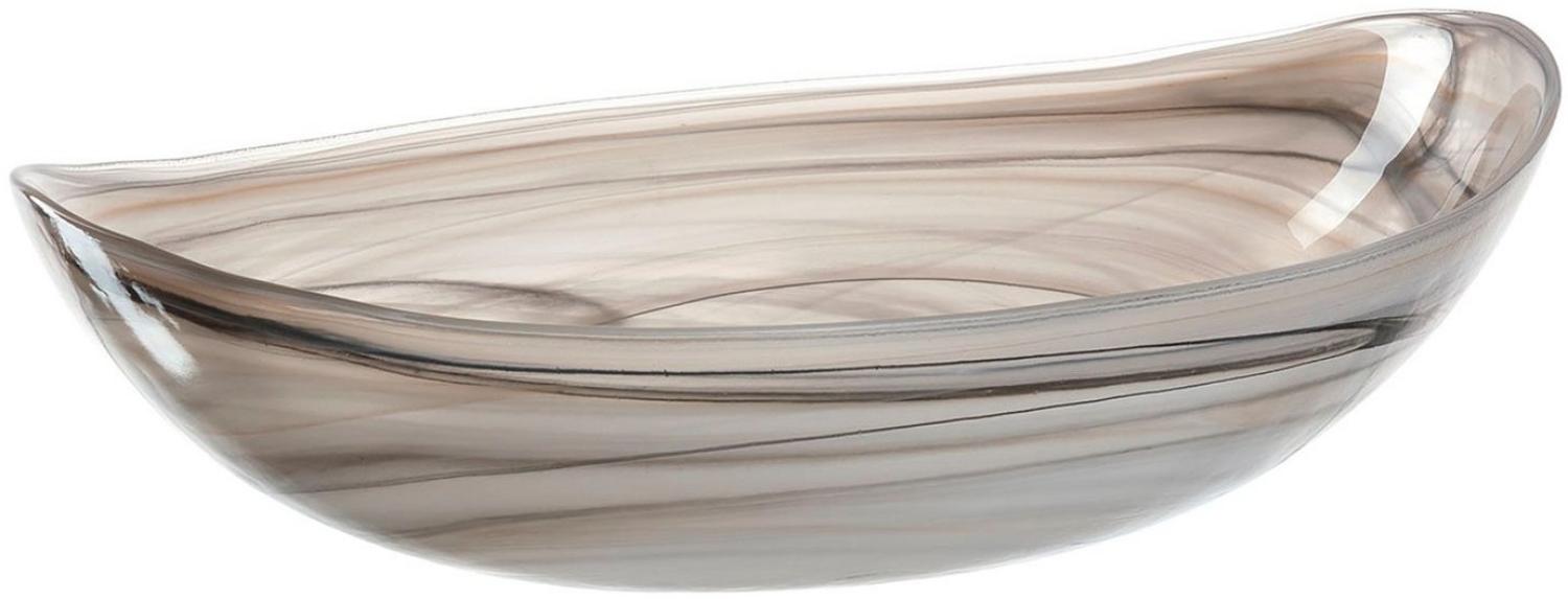 Leonardo Alabastro Schale, Schüssel, Handgefertigt, Glas, Beige, B 32 cm, 031219 Bild 1