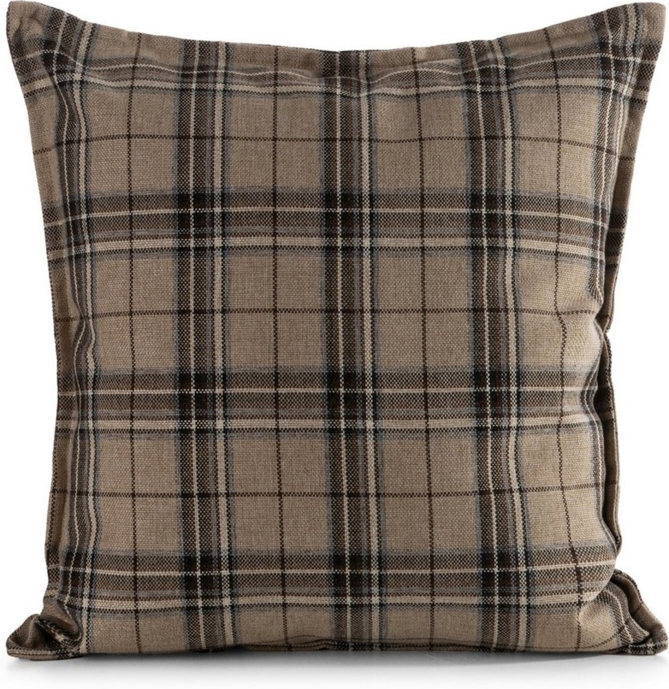 Kissenbezug Garten Wassefest Outdoor 24A 45X45 beige braun Kariert Bild 1