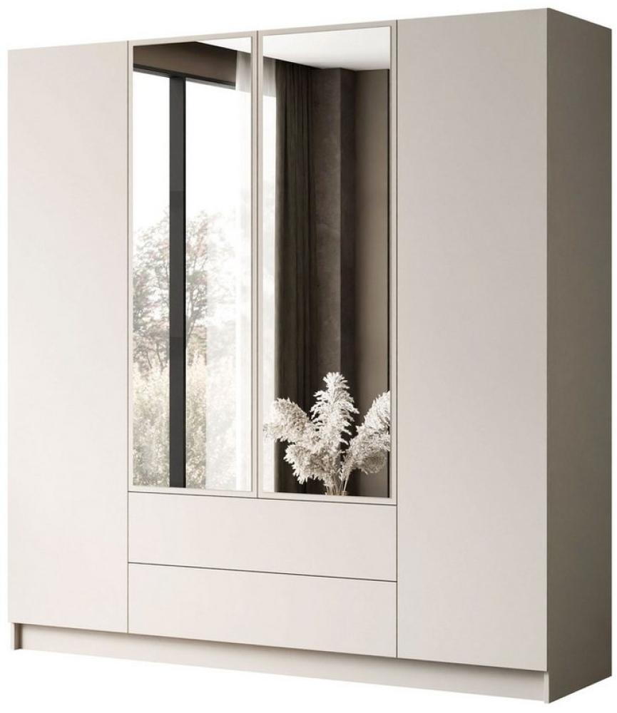 Lookway Kleiderschrank AUREL 4D2SZ KASCHMIR mit Spiegel und Schubladen Bild 1