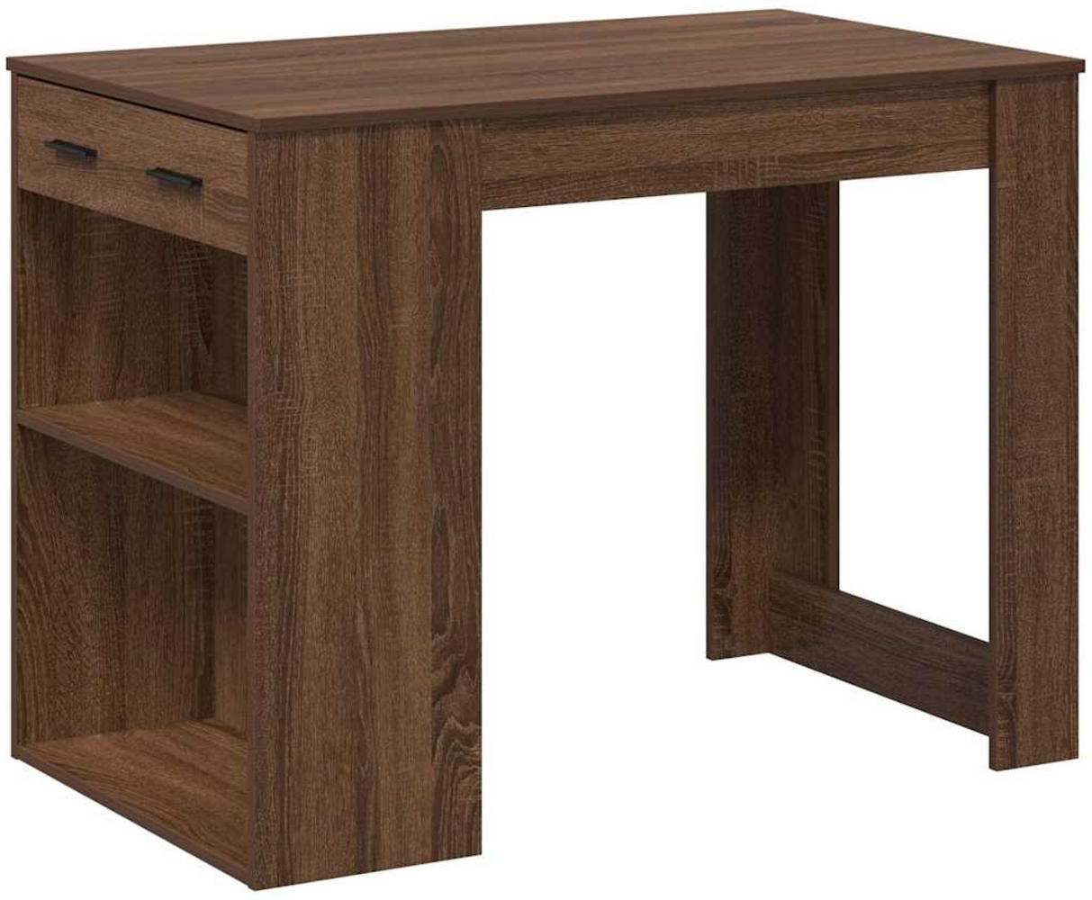 vidaXL Schreibtisch mit Schubladen und Ablage Braun Eichen-Optik 858692 Bild 1