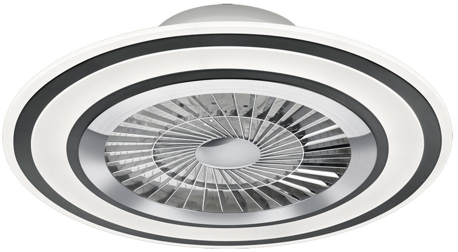 LED Deckenventilator, weiß, schwarz, CCT, Fernbedienung, 60 cm Bild 1