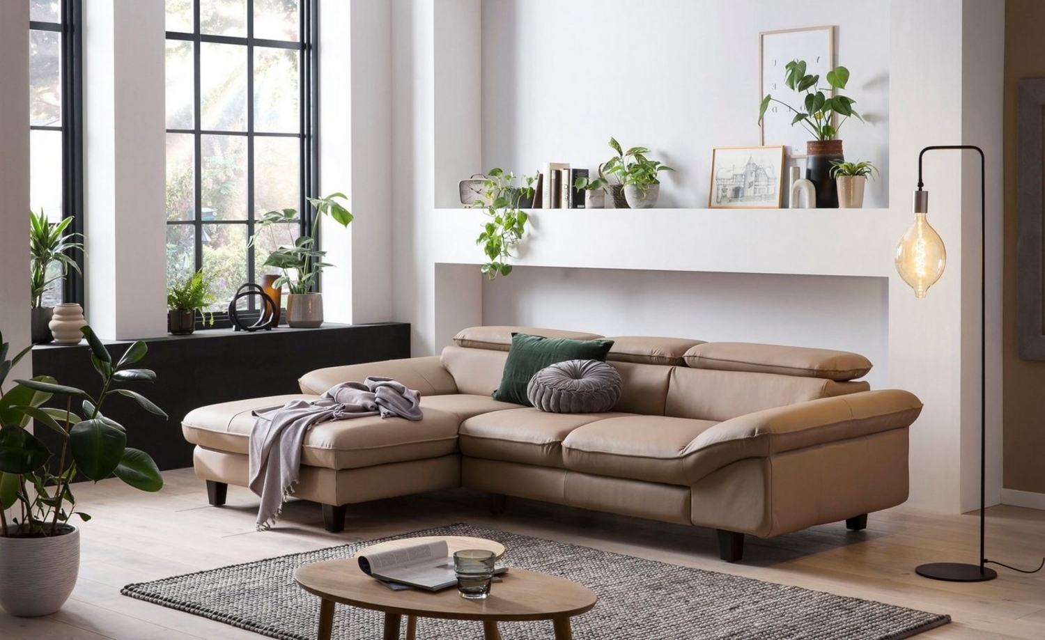 Home affaire Ecksofa Pilot L-Form, wahlweise mit Bettfunktion und Bettkasten Bild 1