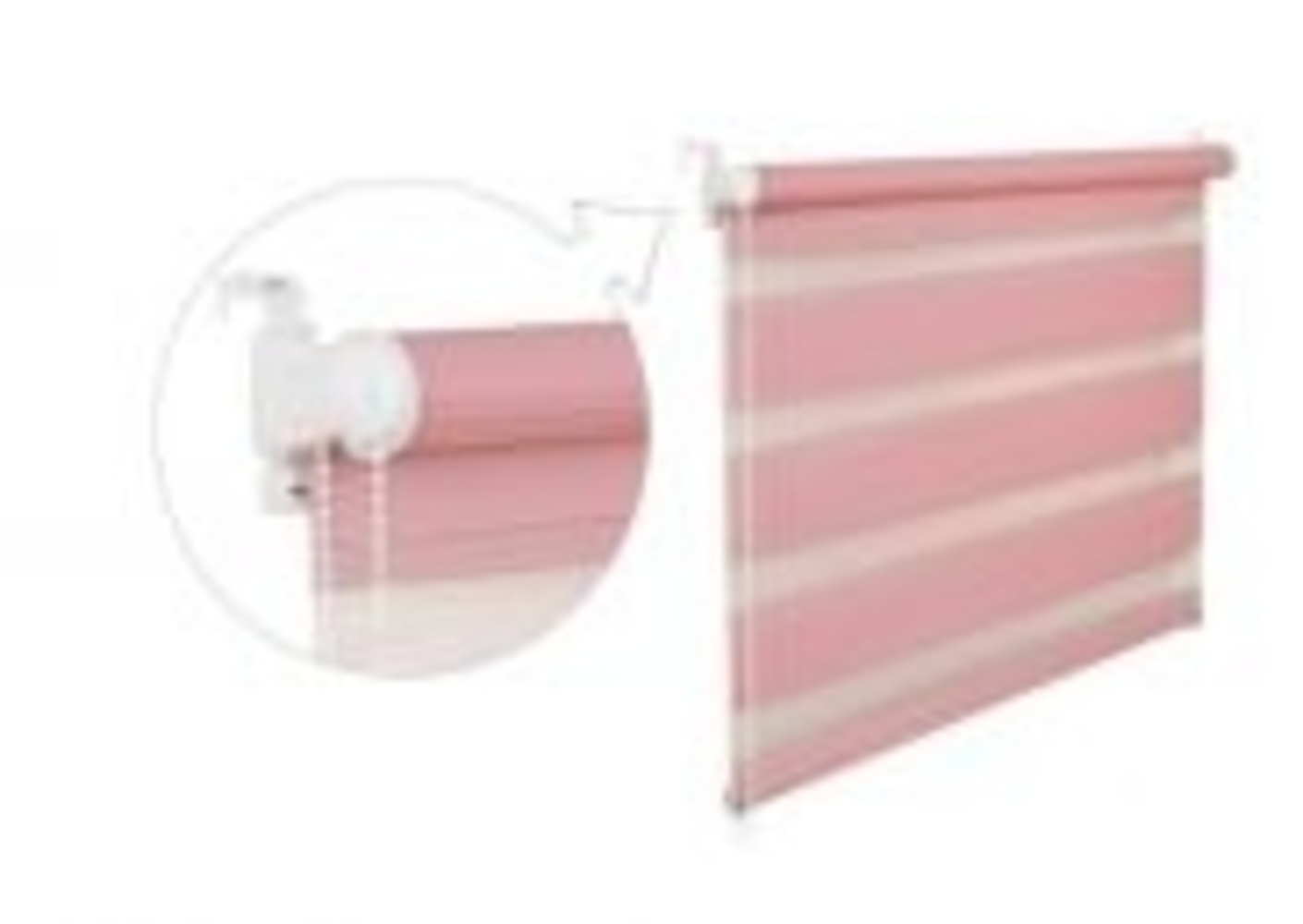 Doppelrollo Duorollo 80 cm breit 150 cm lang rosa inkl. Seilzug Fensterrollo Klemmrollo Jalousie Bild 1