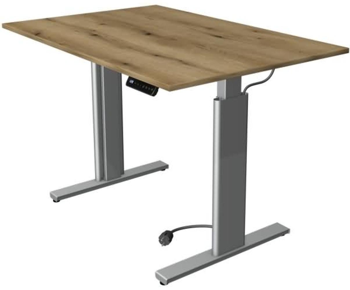 Kerkmann Schreibtisch Sitz-Stehtisch Move 3 silber 120x80x74-120cm elektr. höhenverstellbar asteiche Bild 1