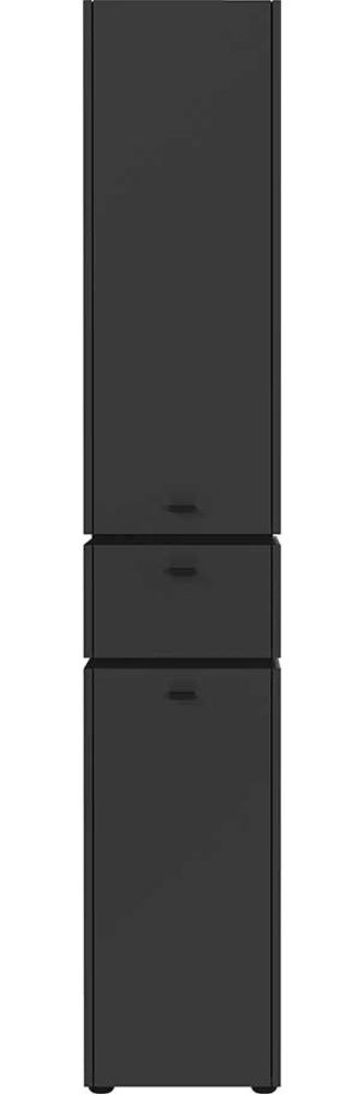 Hochschrank Moldau / Modesto, Holzwerkstoff, Schwarz, 34 x 189 x 34 cm Bild 1