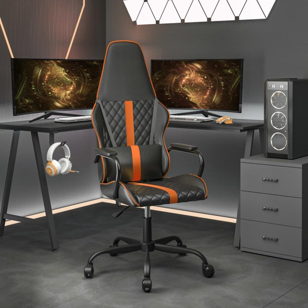 vidaXL Gaming-Stuhl Schwarz und Orange Kunstleder 3143793 Bild 1