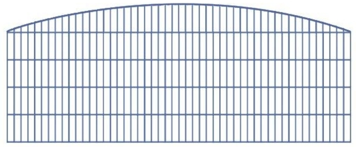 Schmuckzaun / Doppelstabmattenzaun Rundbogen-Dekor Komplett-Set / Anthrazit / 161 cm hoch / 55 m lang Bild 1