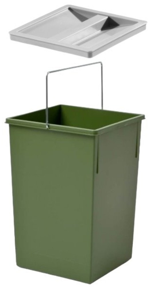 Hailo Inneneimer 1073259 grün 15 Liter 220 x 230 x 350 mm mit Deckel Bild 1