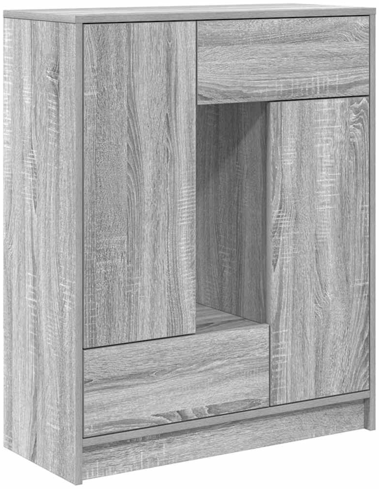 vidaXL Sideboard mit Schubladen und Türen Grau Sonoma 73x31x90 cm 861855 Bild 1