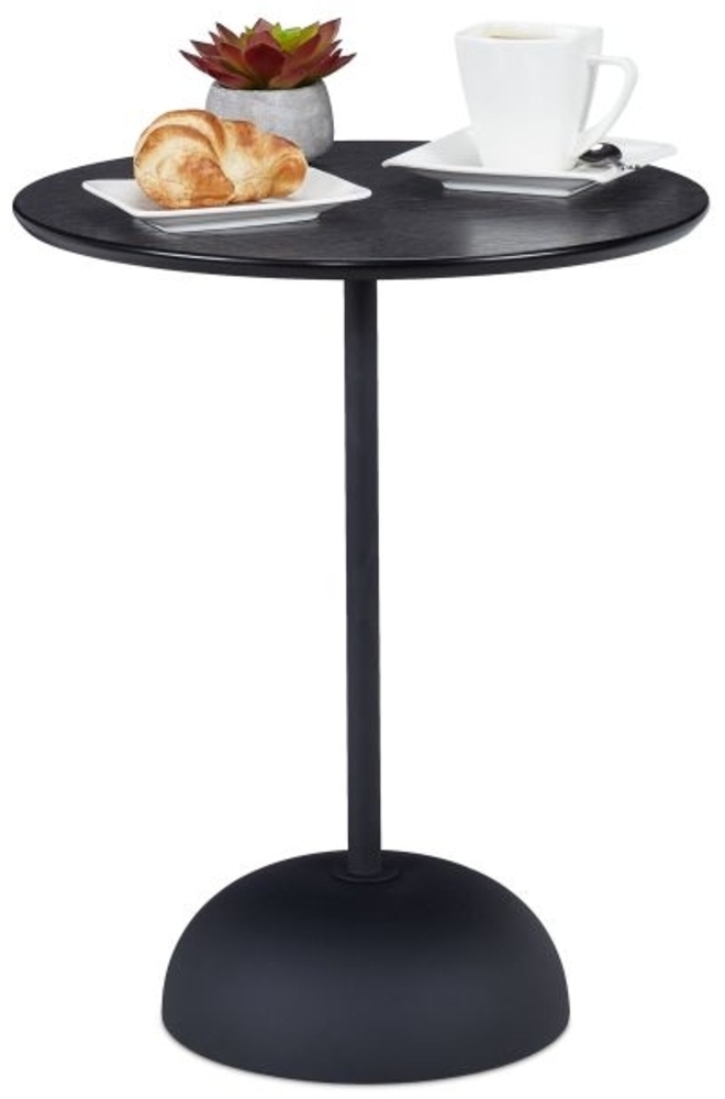 Runder Beistelltisch in Schwarz Bild 1