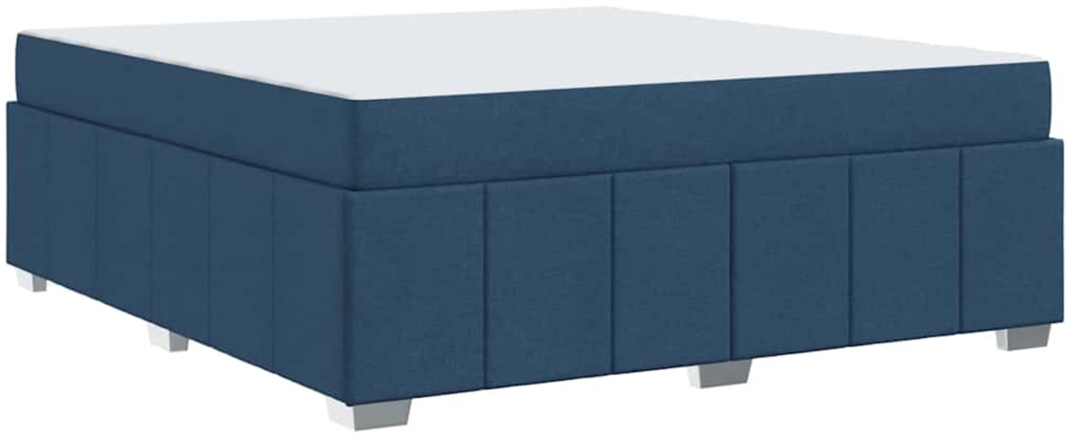 vidaXL Bettrahmen mit Matratze Blau 180 x 200 cm Stoff 3398306 Bild 1