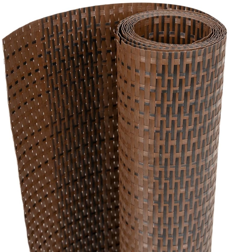 vidaXL Balkon-Sichtschutz Braun und Schwarz 300x90 cm Poly Rattan 156251 Bild 1