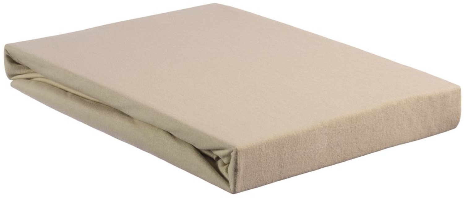 Beddinhouse Jersey, Baumwolle Spannbettlaken Jersey Tds Sand 180 X 200/220 Cm Hh: 10 Cm 180 x 200/220 cm Steghöhe: 10 cm 1 Splittopper-Spannbettlaken Sand Bild 1