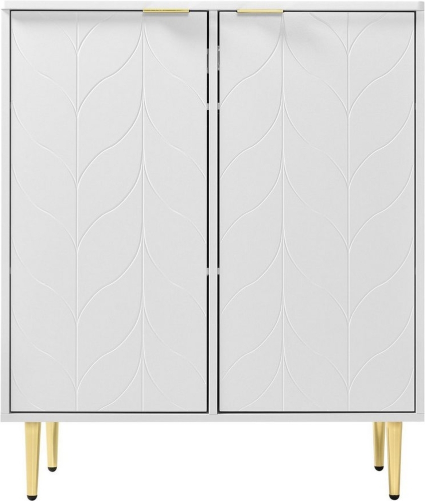 Sweiko Kommode (Sideboard mit Blumenmuster,3 Böden, 6 Fächer), 75*40*90cm Bild 1