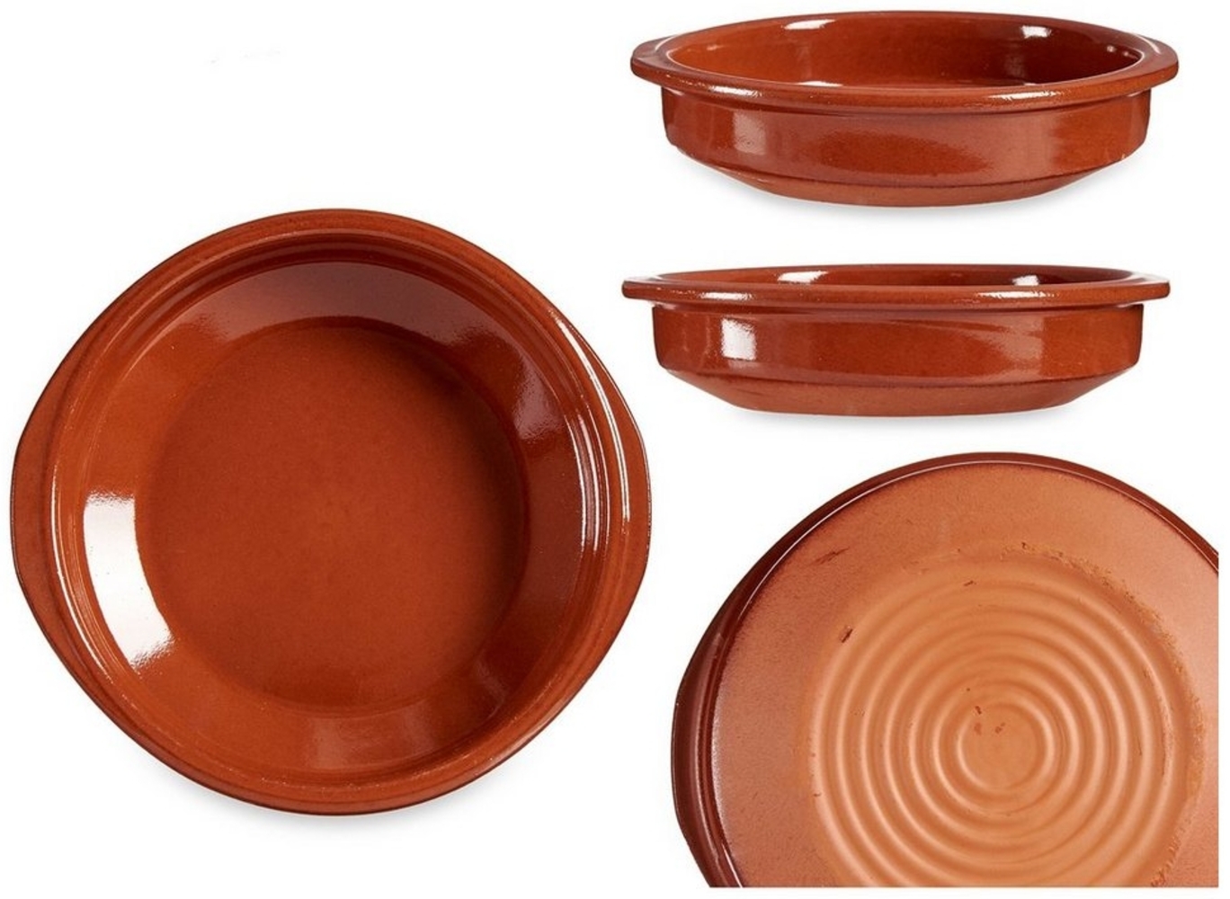 Annastore Servierschale 6-tlg. Set Cazuelas ofenfest Tonschalen Schalen für Tapas Creme Brülèe, Mit hochwertiger Handarbeit veredelt Bild 1