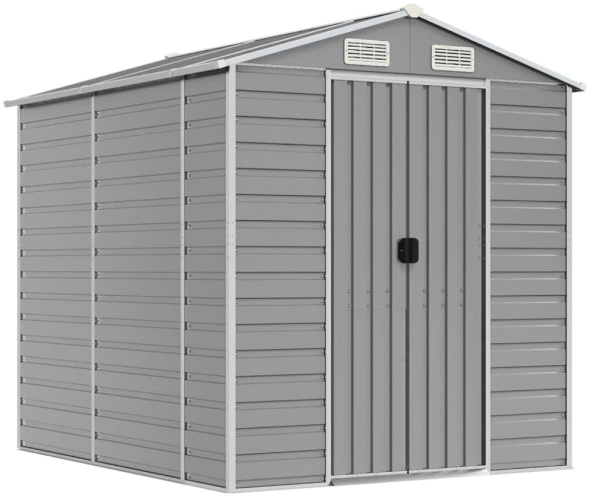 vidaXL Gerätehaus Hellgrau 191x215x198 cm Verzinkter Stahl 3188243 Bild 1