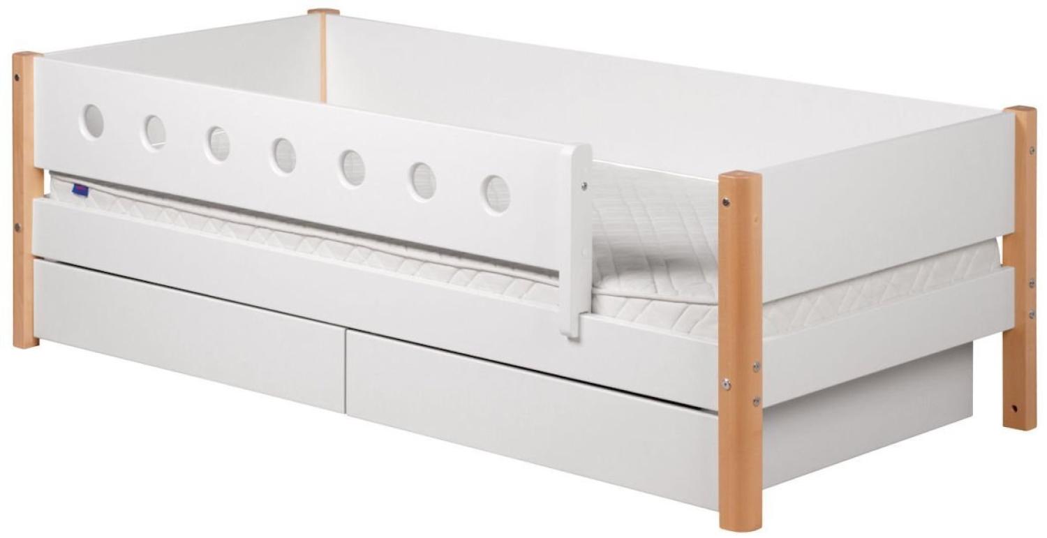 Flexa White Einzelbett 90x200 cm Schübe u. Sicherung weiß Bild 1