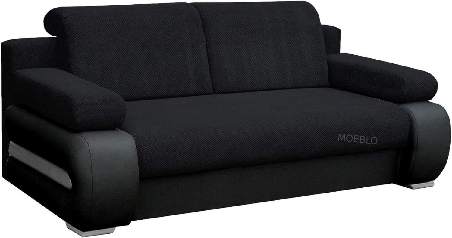 MOEBLO Schlafsofa York, Couch für Wohnzimmer, Sofagarnitur Polstersofa Wohnlandschaft, mit Schlaffunktion und Bettkasten Bild 1