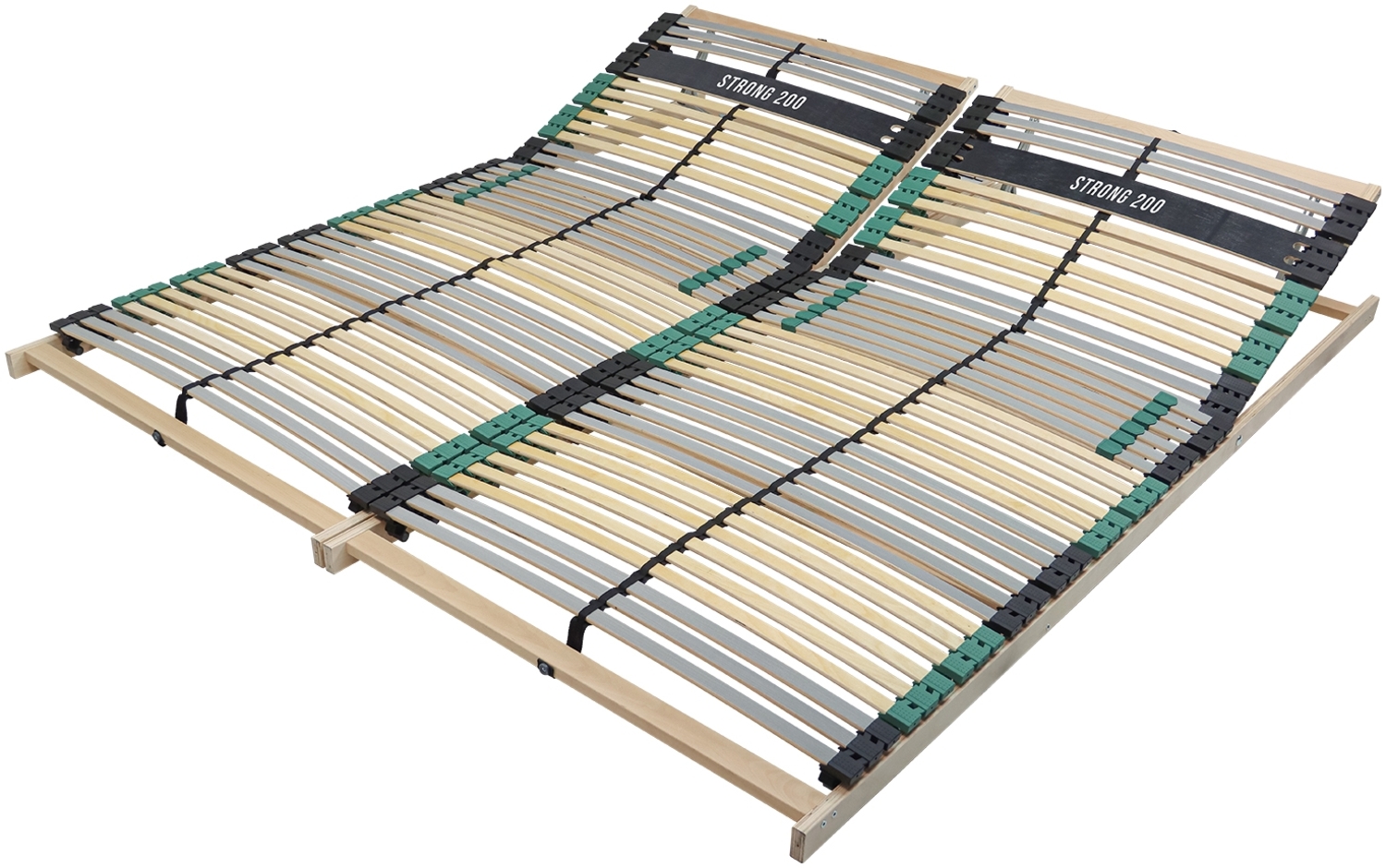 Lattenrost 180x200 PREMIUM STRONG 200 aus Buchenholz (2x Lattenrost 90x200), Kopfteil verstellbar, mit 42 Latten, Made in Germany, bis 200Kg Bild 1
