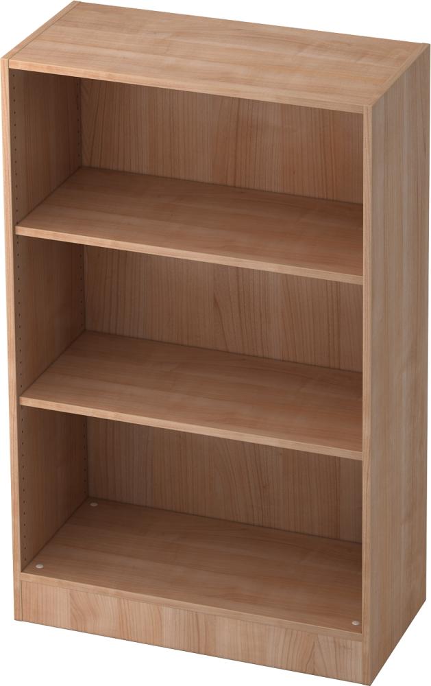 bümö office Regal Nussbaum, Standregal Holz - Aktenregal für Ordner & Bücher, Bücherregal 80 cm breit, 3 OH Regal Wand, Büroregal, Holzregal, Ordnerregal, Buchregal, Wandregal, Büromöbel, 6500-N Bild 1