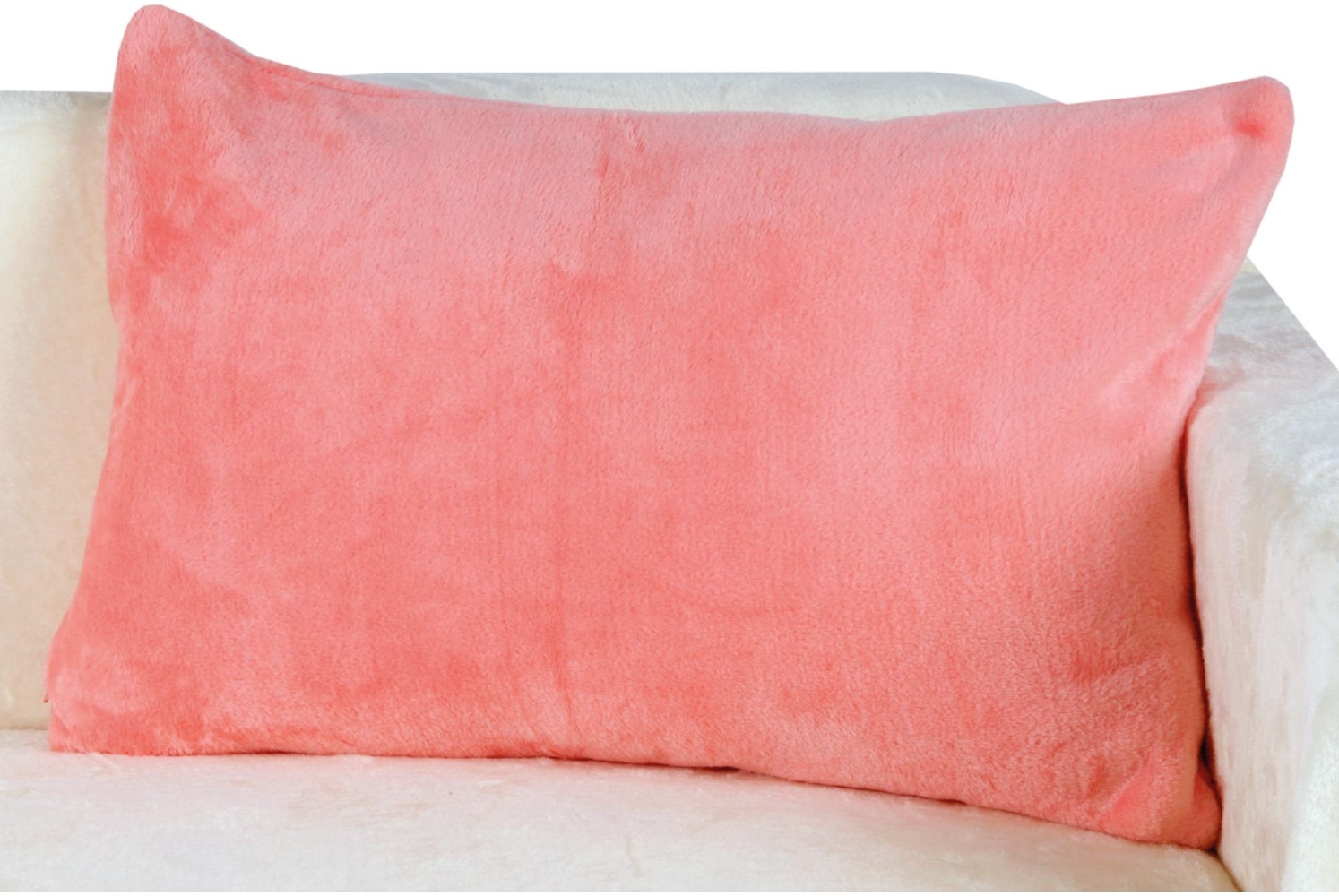 Kissenhülle Kuschel "Celina", in der Größe "40 x 60cm" - Lachs - Kissenbezug mit Reißverschluss Bild 1