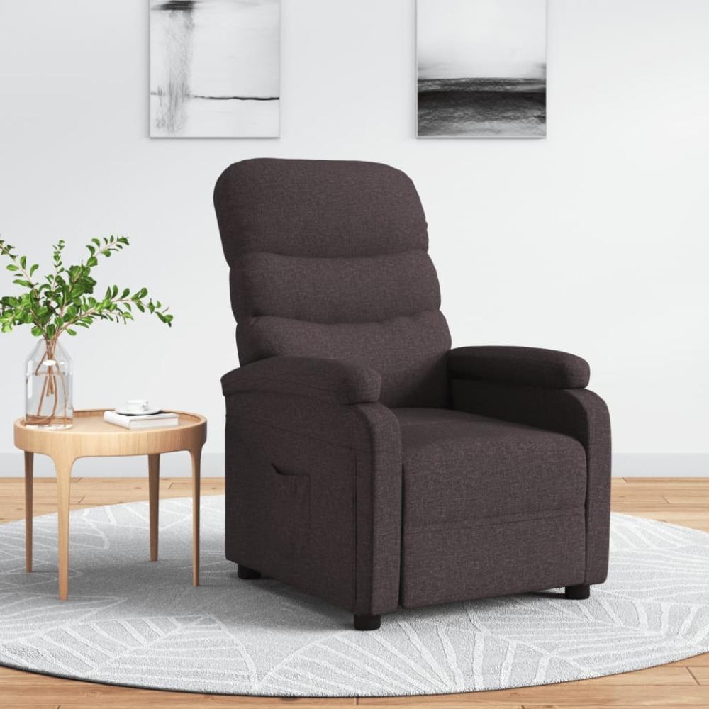 vidaXL Relaxsessel Dunkelbraun Stoff 344895 Bild 1