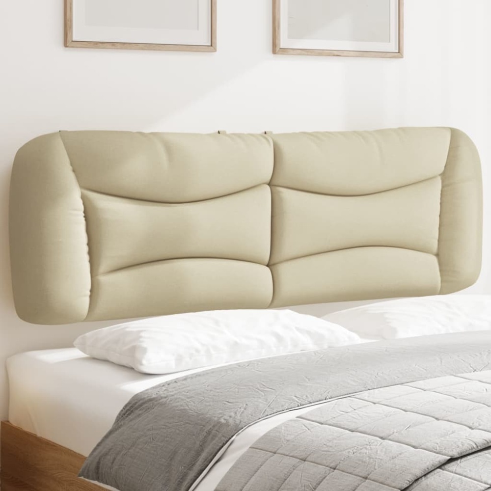 vidaXL Kopfteil-Kissen Creme 160 cm Stoff Bild 1