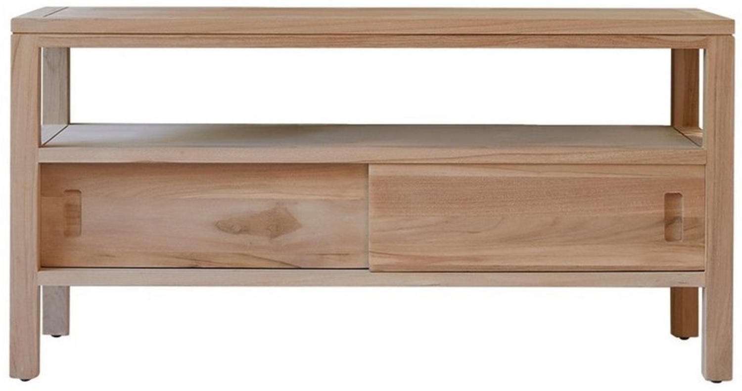 Tikamoon TV-Schrank Anton TV Schrank aus massivem Teakholz 100 cm Bild 1