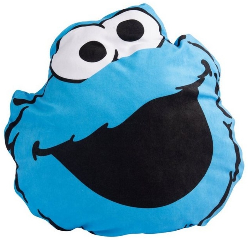 United Labels® Dekokissen Sesamstraße - Krümelmonster - Formkissen Bild 1