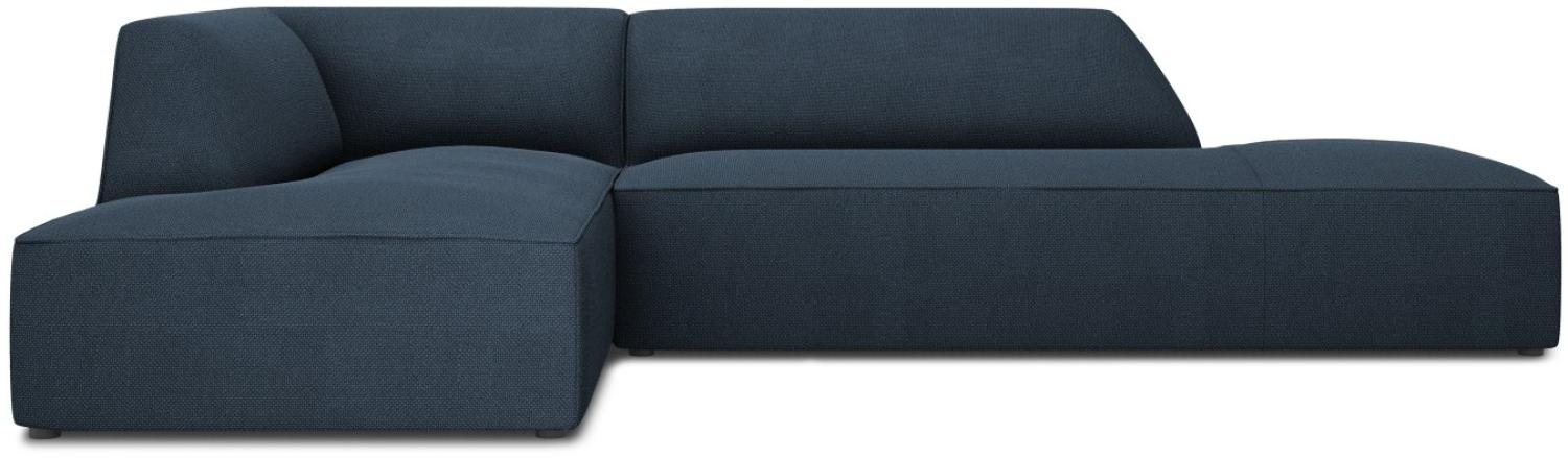 Micadoni 4-Sitzer Modular Ecke links Sofa Ruby | Bezug Navy Blue | Beinfarbe Black Plastic Bild 1