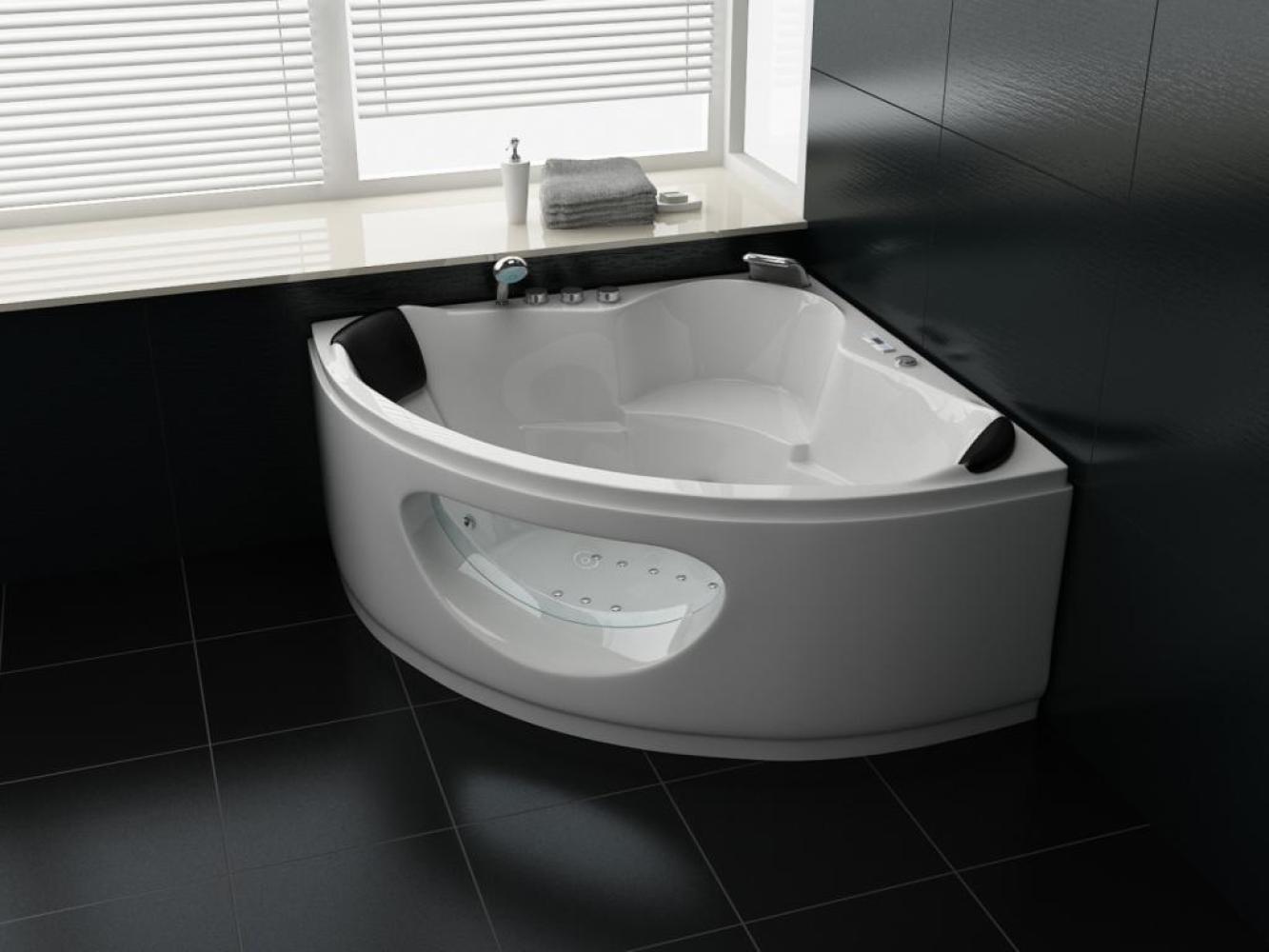 PureHaven Whirlpool 138x138 cm elegantes Design Heizung Lichttherapie Soundsystem Reinigungsprogramm Bluetooth-Soundsystem Bild 1