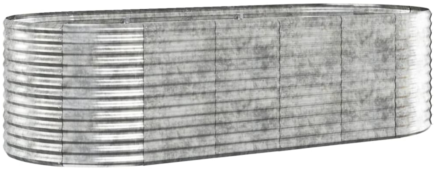 vidaXL Hochbeet Verzinkter Stahl 249x100x68 cm Silbern 319067 Bild 1