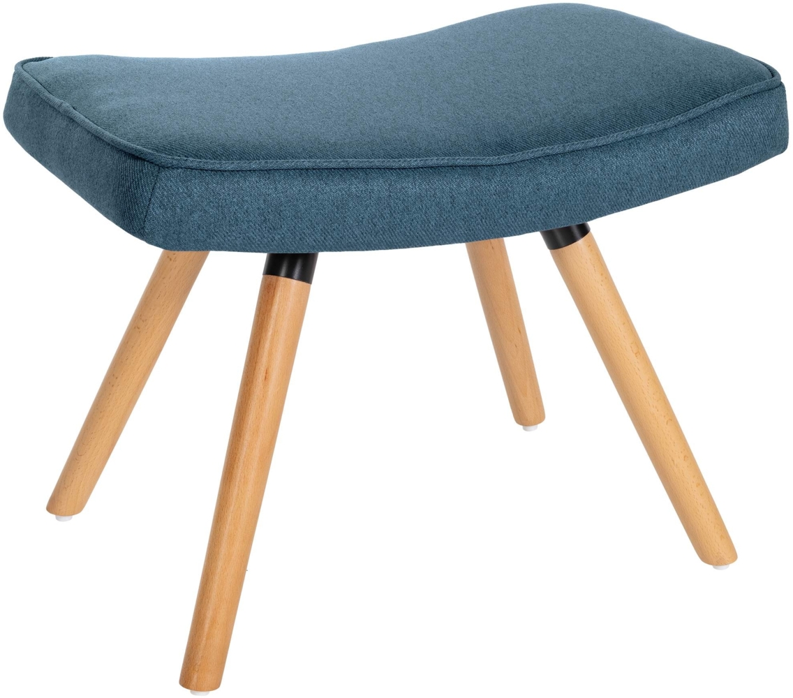 CLP Fußhocker Garding mit Stoff-Bezug,blau Bild 1