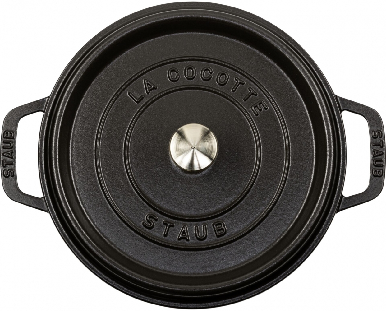 Staub La Cocotte 20cm rund, schwarz, Gusseisen Bild 1