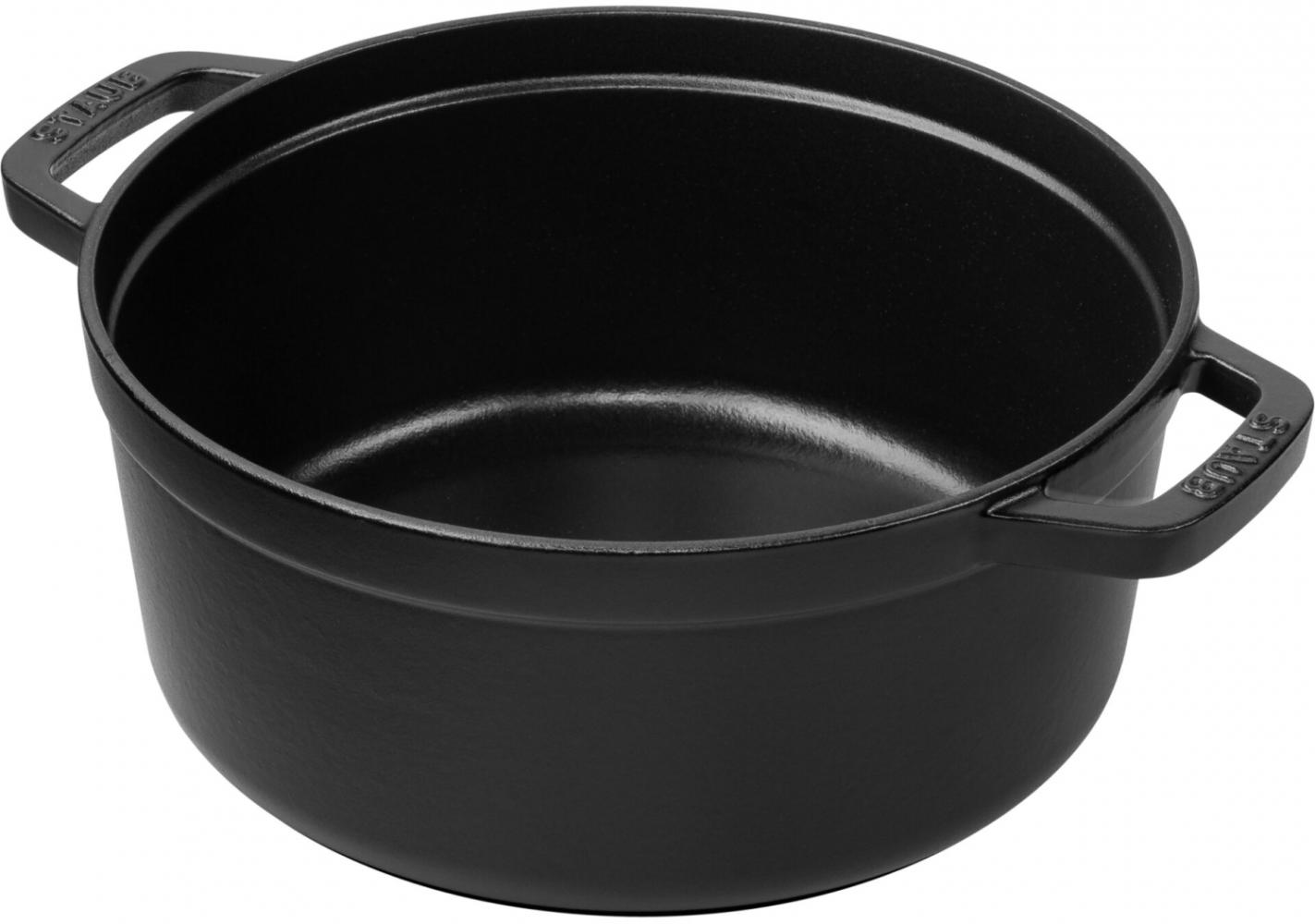 Staub La Cocotte 20cm rund, schwarz, Gusseisen Bild 1