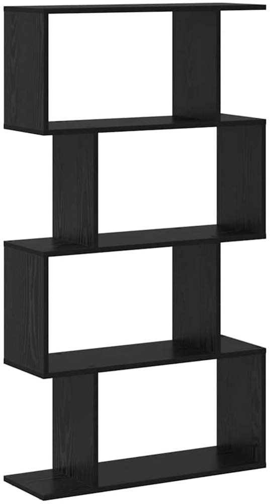 vidaXL Bücherregal Schwarz Eichen-Optik 70 x 24 x 129 cm Holzwerkstoff 879670 Bild 1