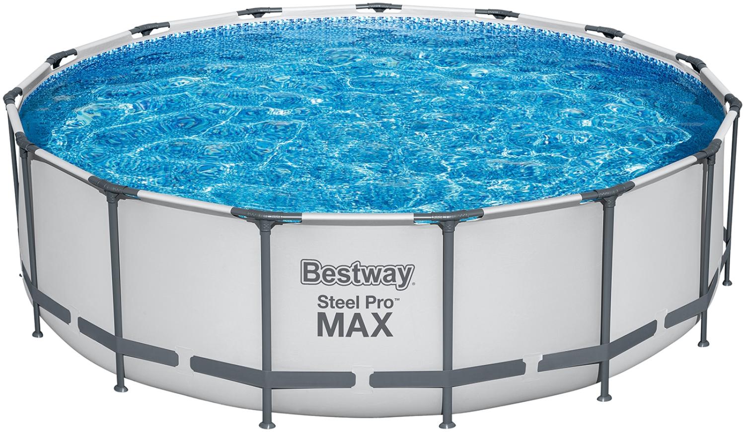 Steel Pro MAX™ Solo Pool ohne Zubehör Ø 457 x 122 cm, lichtgrau, rund Bild 1