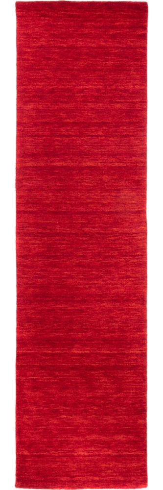 Morgenland Gabbeh Teppich - Softy - Uni - läufer - 200 x 80 - Rot Bild 1
