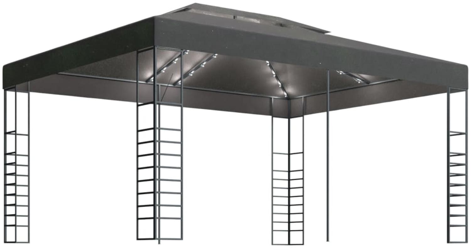 vidaXL Pavillon mit LED-Lichterkette 3x4 m Anthrazit 3070308 Bild 1