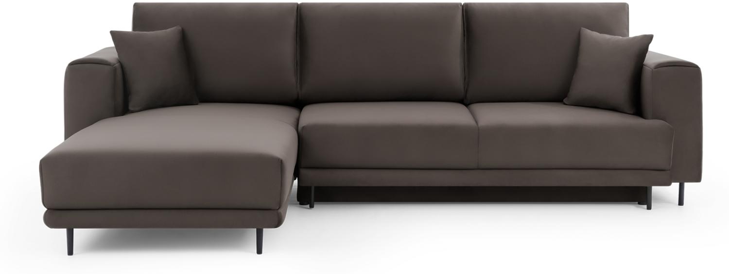 ELTAP 'Dalia' Ecksofa, Dunkelbraun, 95 x 190 x 289 cm, Links Bild 1