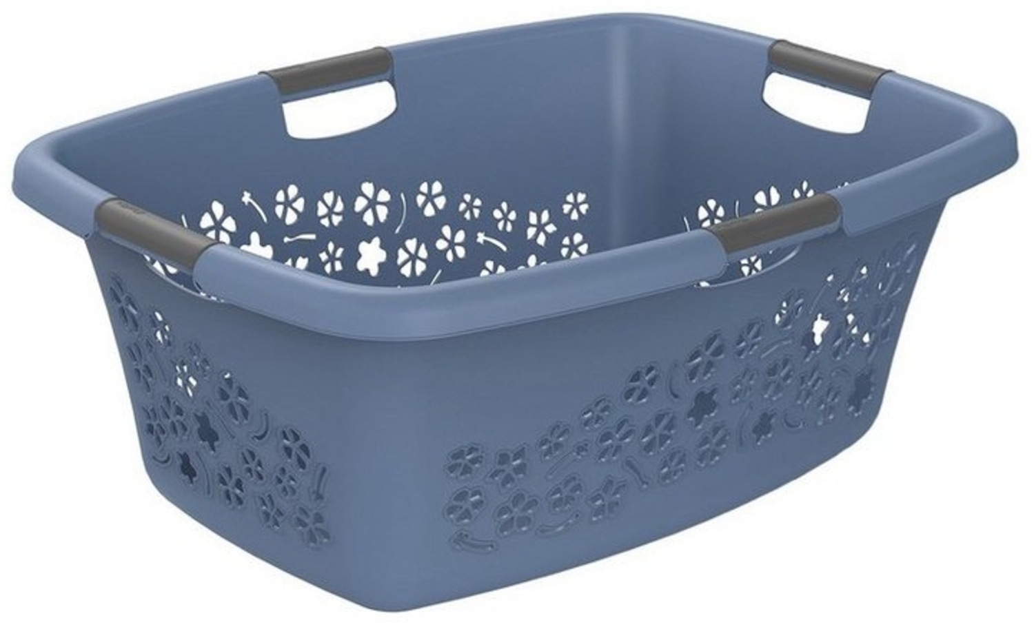 Rotho Wäschekorb Flowers 50 l horizon blue Bild 1
