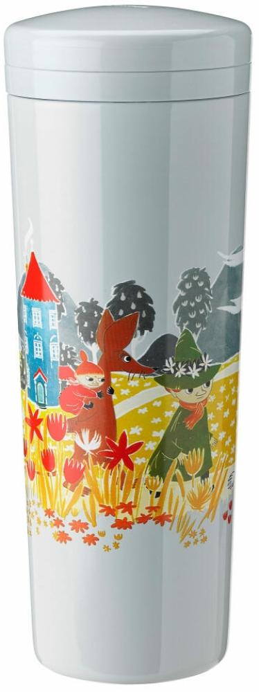 Stelton Termoflasche Carrie Moomin Sky, Isolierflasche, Edelstahl, Kunststoff, Blau, 0. 5 L, 1374-7 Bild 1