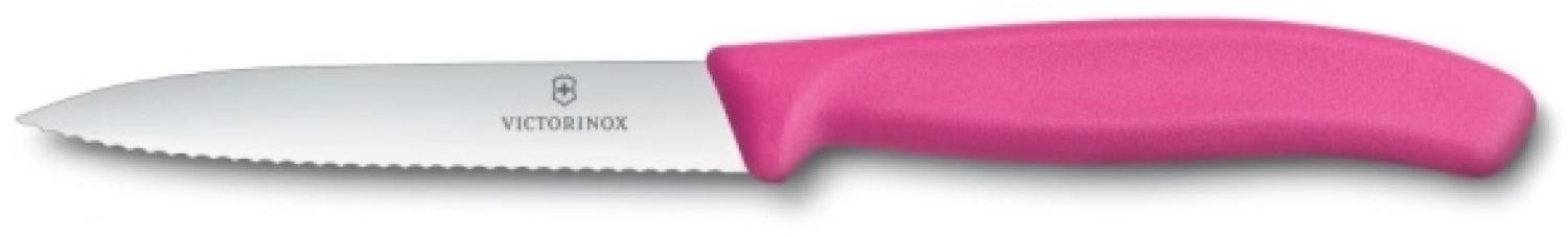 Victorinox Gemüsemesser Swiss Classic Mittelspitz Wellenschliff 10 cm Pink Bild 1