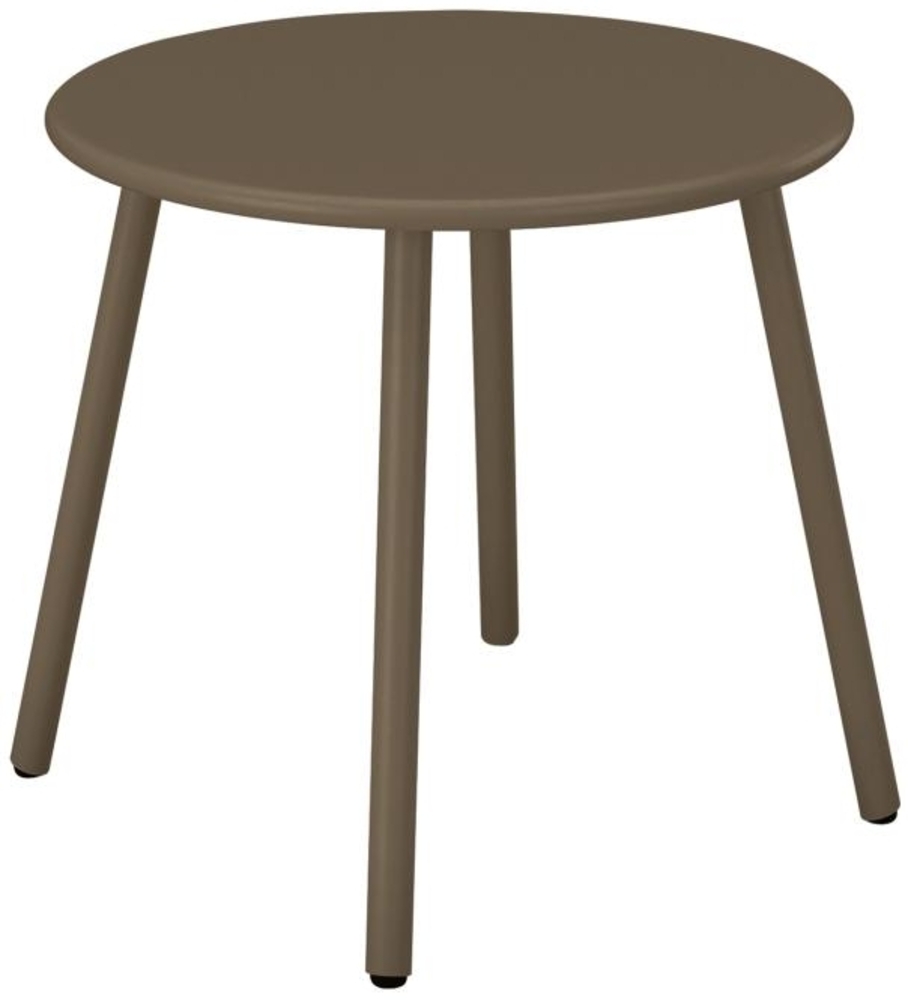 Vente-unique - Garten-Beistelltisch rund - Metall - Taupe - MIRMANDE von MYLIA Bild 1