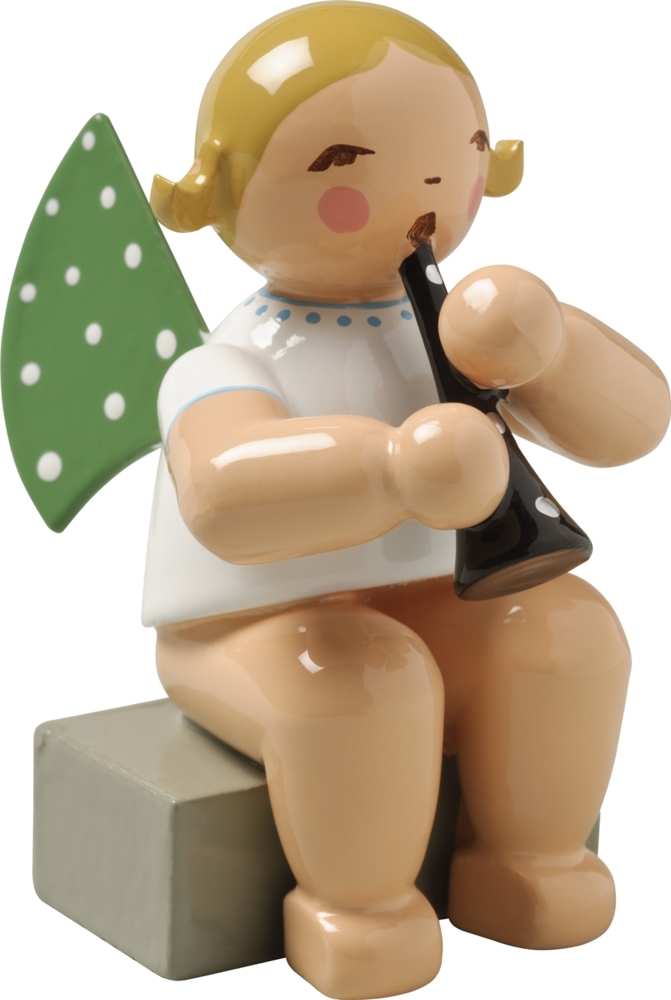 Wendt & Kühn Engel mit Klarinette sitzend Bild 1