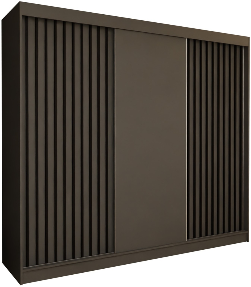 AX LIVING Cabinio Kleiderschrank Grau Schwarz Modern 240 cm Breite Bild 1