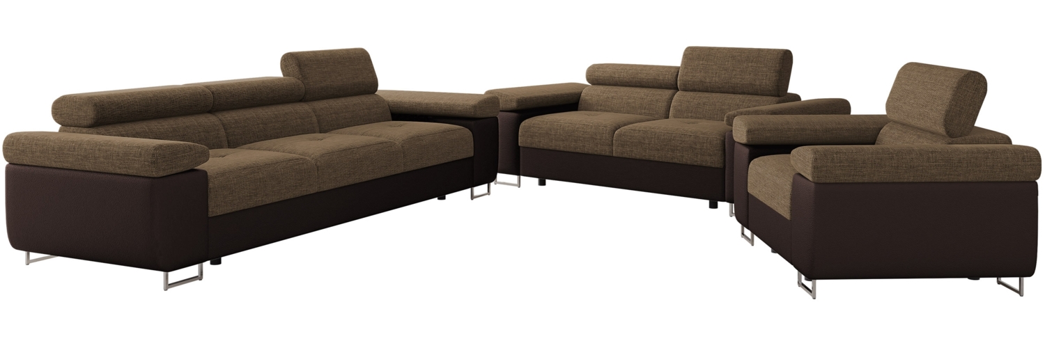 Sofa Set Torezio 3+2+1 mit Einstellbare Kopfstützen (Soft 066 + Lux 03) Bild 1