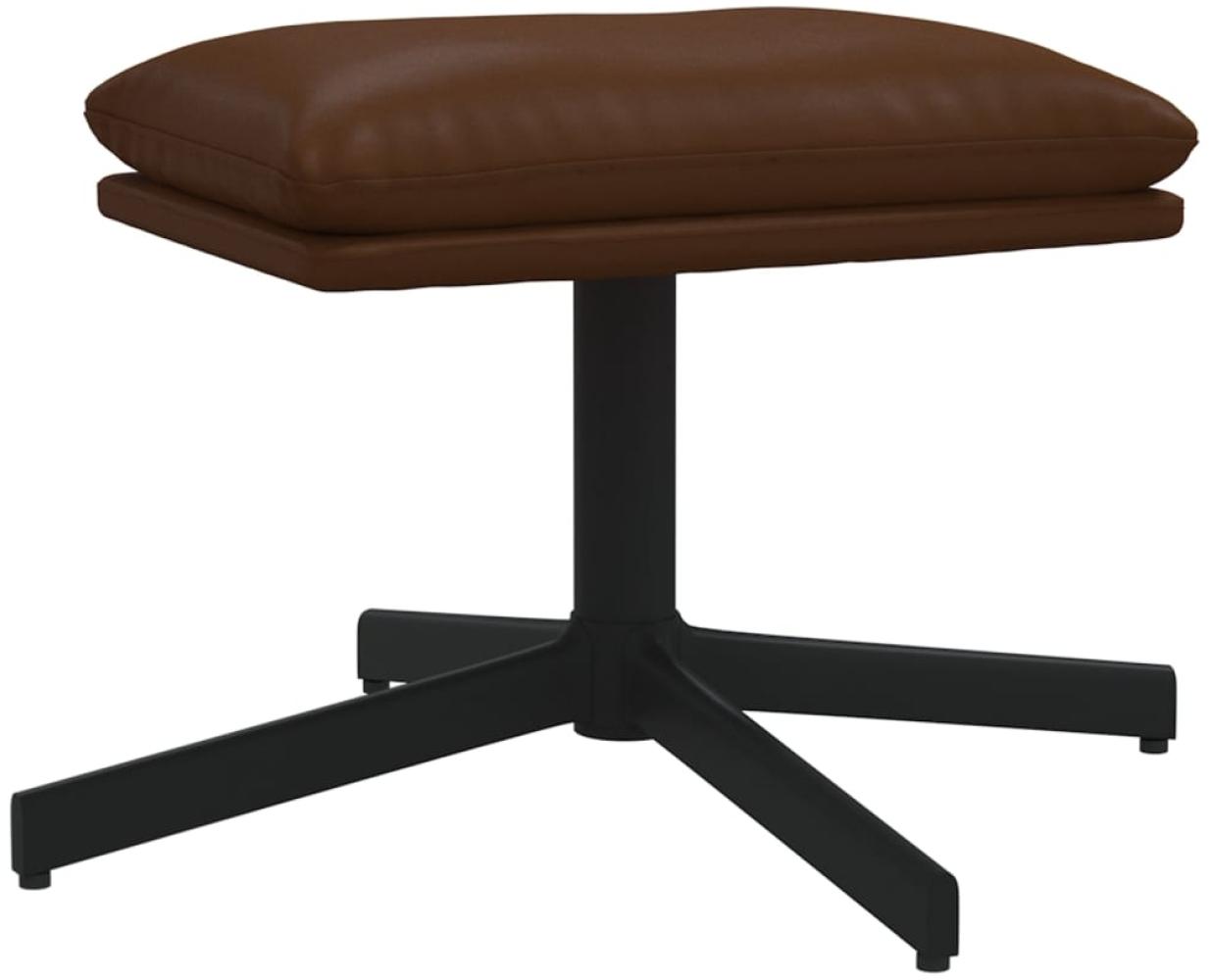 vidaXL Fußhocker Braun 45 x 29,5 x 39 cm Kunstleder Glänzend [341656] Bild 1