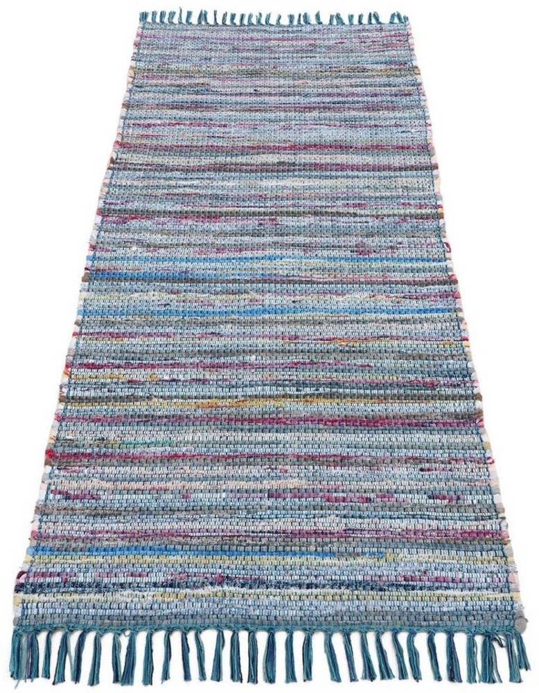 carpetfine Teppich Kelim Chindi, Wendeteppich, rechteckig, Höhe: 6 mm, handgewebt, Fleckerlteppich mit Fransen, auch vielen in Läufergrößen Bild 1
